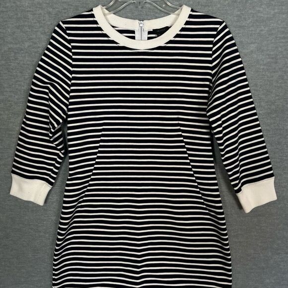 Theory Zamion Striped Dress Womens 8 Preppy Tenniscore Sporty Summer Blue White - Picture 3 of 12